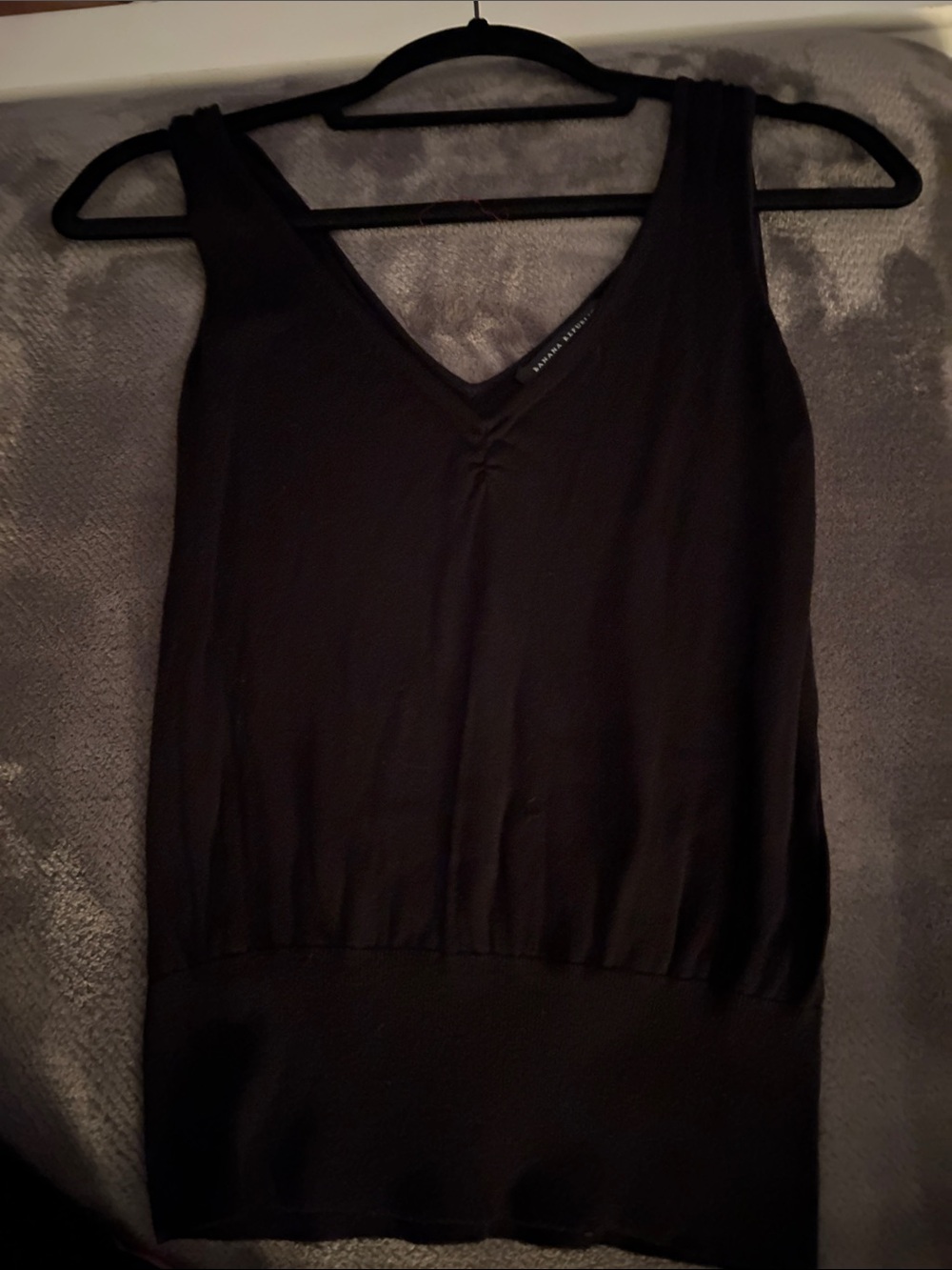 Banana Republic Black V-Neck Tank Top